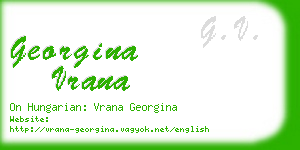 georgina vrana business card